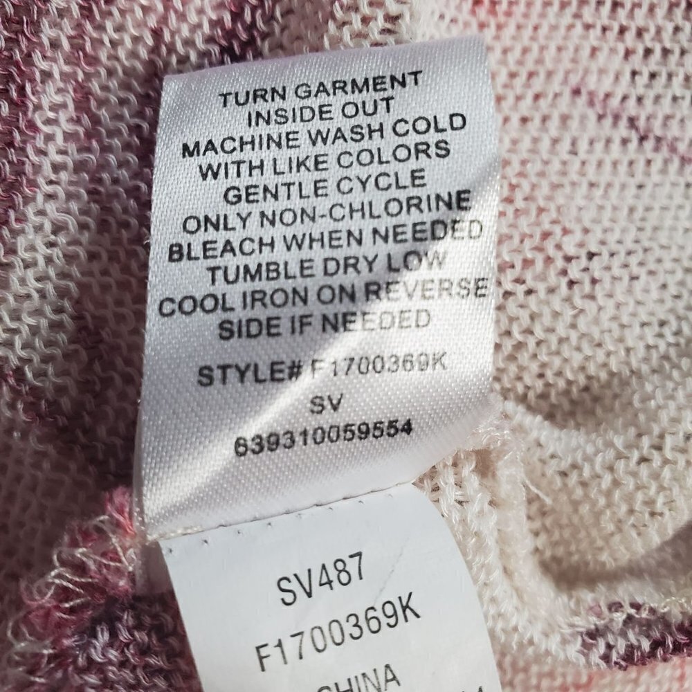 FRESHMAN Floral Open Front Short Sleeve Waterfall Duster Knit Sweater Size XS/S - Picture 9 of 9